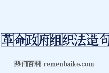 革命政府组织法造句是什么意思的图片